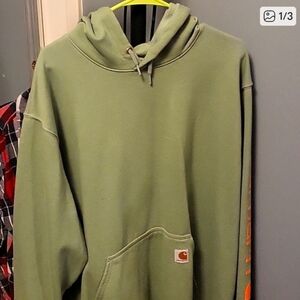 Carhartt Olive Green Pullover Hoodie